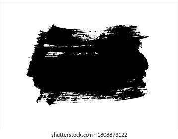 brush black ink paint stroke background vector