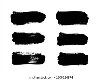brush black ink paint stroke background vector