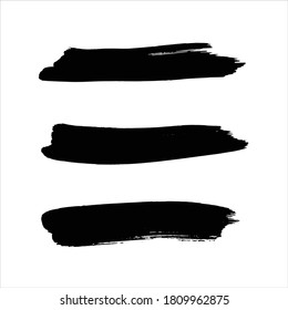 brush black ink paint stroke background vector