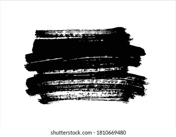 brush black ink paint stroke background vector