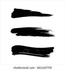 brush black ink paint stroke background vector