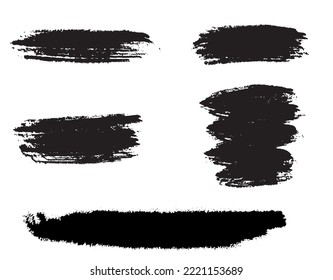 Brush black paint ink  stroke 