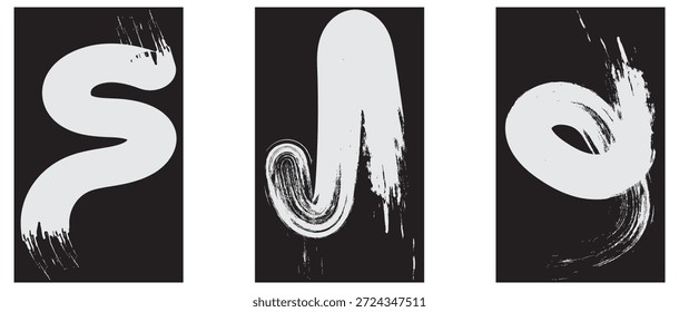  Pincelada de tinta de pintura negra sobre marco cuadrado. Pincelada de tinta sobre fondo blanco con salpicaduras visibles para efecto de estilo de acuarela. Fondo de hormigón con textura grunge oscuro.