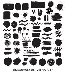 Pinceladas negras Grande colección