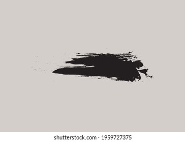 Brush. Black trace drawn with a wide brush.