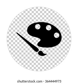 Brush  - black vector icon