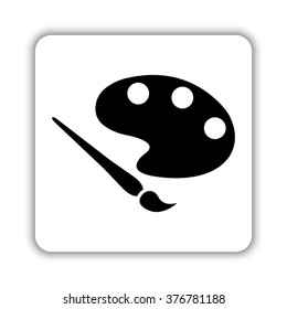 Brush  - black vector icon