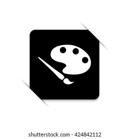 Brush  - black vector icon