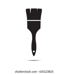 Brush black vector icon on white background