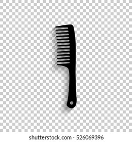 Brush - black vector icon with shadow