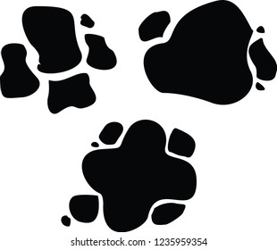 brush black vector. black paint melts