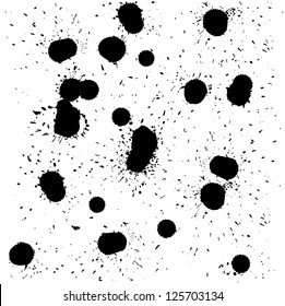 Brush blot vector on white background. Vector illustration.