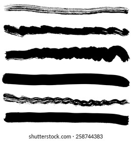 Brush blot vector on white background. Vector illustration. 