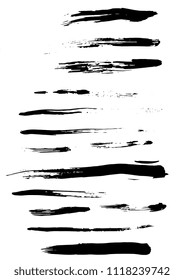 brush blots, vector illustration, ink