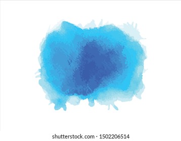 brush blue watercolor background.vector creative illustration.