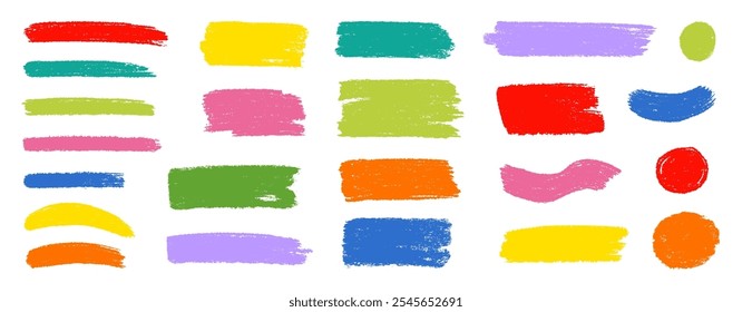 Brush box paint background frame. Brush paint stroke for text box square frame. Vector hand drawn banner background set for highlight design graphic element. Square banner stroke vector illustration.