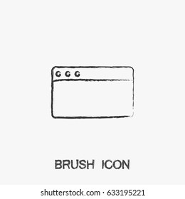 Brush browser  icon  illustration vector symbol