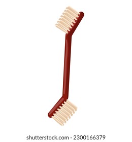 A brush for brushing the teeth of animals. vector illustration isolated on a white background.