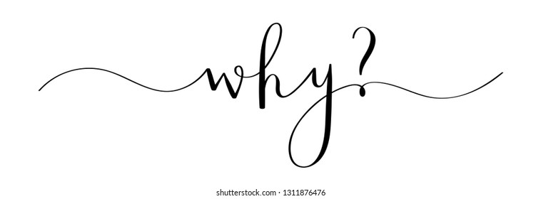 WHY? brush calligraphy banner