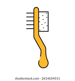 brush and callus remover line icon vector. brush and callus remover sign. isolated symbol illustration