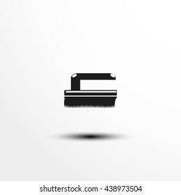 Brush for carpets. Vector icon.