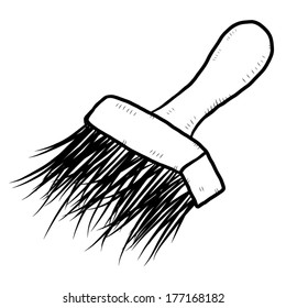 brush / cartoon vector and illustration, black and white, hand drawn, sketch style, isolated on white background.