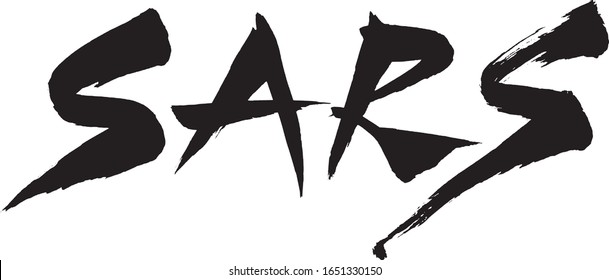 Brush character "SARS"  handwritten with a brush