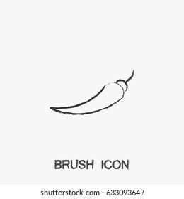 Brush cili  icon   illustration vector symbol