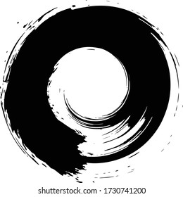 brush circle black ring round handwriting