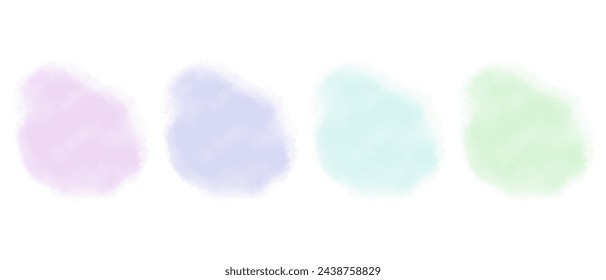 Brush Circle Logo Template Vector Set