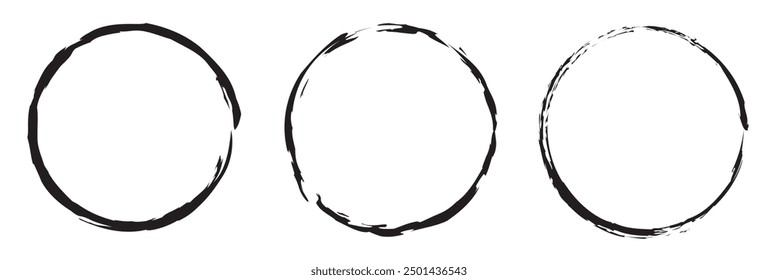 Bürstenkreis, Vektorgrafik auf weißem Hintergrund