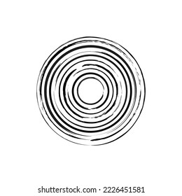 Brush circles for concept design. Round shape. Vector illustration. Stock image. 