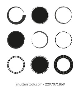 Brush circles, great design for any purposes. Vector illustration.