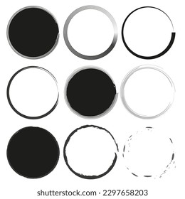 Brush circles, great design for any purposes. Vector illustration.