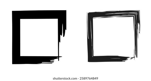 Brush circles. grunge circles. Brush circles deign eps 10 Art end Illustration