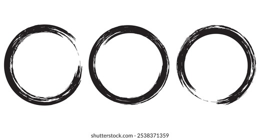 Brush circles. grunge circles. Brush circles vector eps 10 