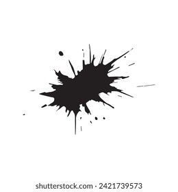 Brush circles round shape Stock black color design.
