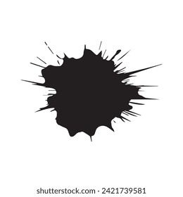 Pinselkreise runden Form Stock schwarze Farbe Design.