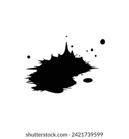 Brush circles round shape Stock black color design.
