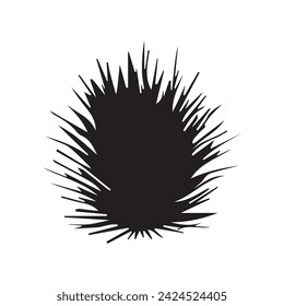 Brush circles round shape Stock black color design.