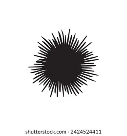 Círculos de pincel forma redonda Diseño de color negro estándar.