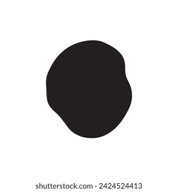 Brush circles round shape Stock black color design.