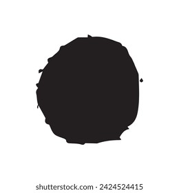 Brush circles round shape Stock black color design.
