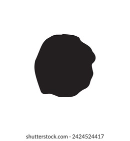 Círculos de pincel forma redonda Diseño de color negro estándar.