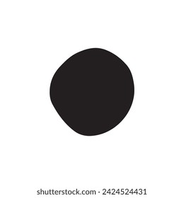 Círculos de pincel forma redonda Diseño de color negro estándar.
