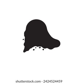 Brush circles round shape Stock black color design.