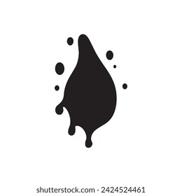 Brush circles round shape Stock black color design.