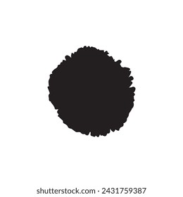 Brush circles round shape Stock black color design.