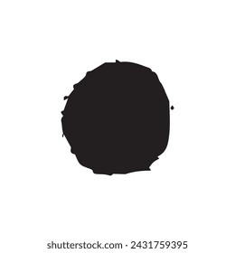 Brush circles round shape Stock black color design.