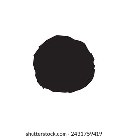 Círculos de pincel forma redonda Diseño de color negro estándar.